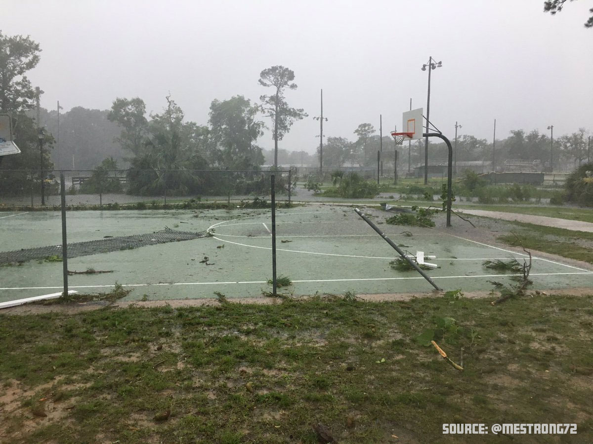 Ferry Park Basketball Court Damage