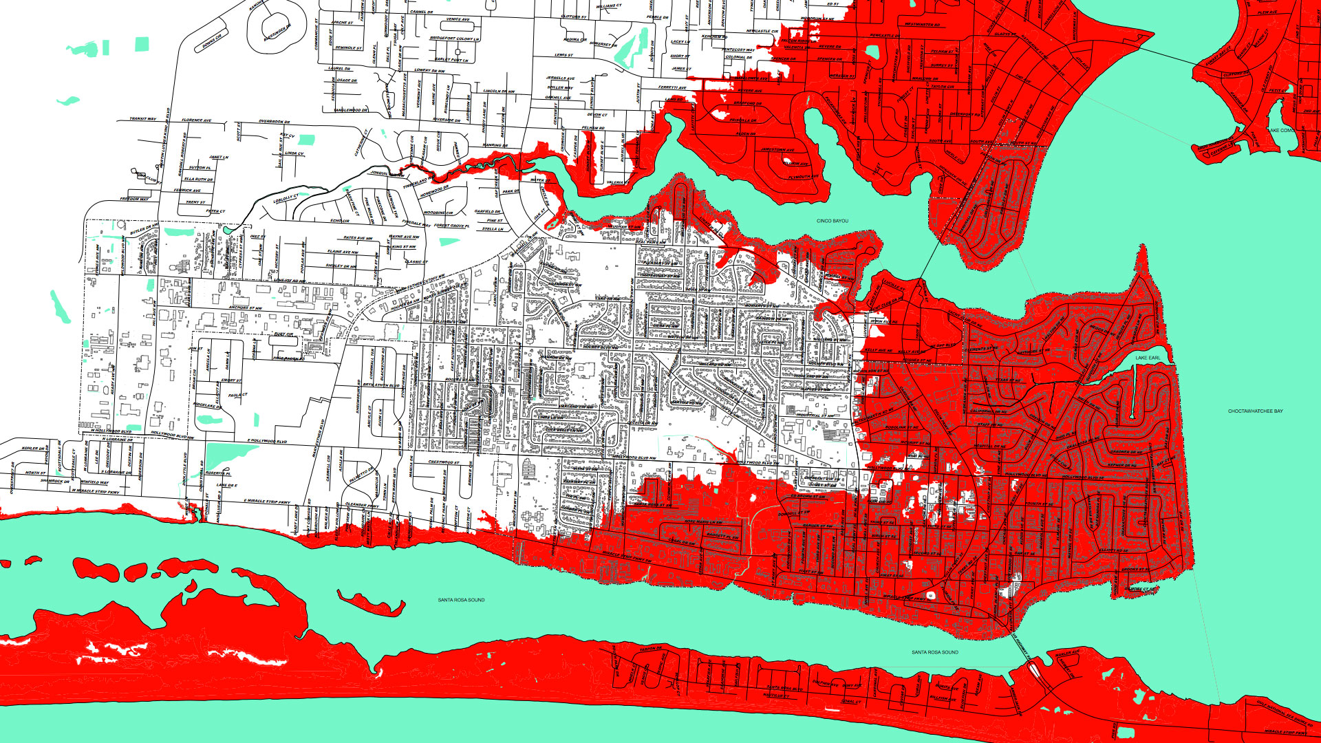 City Of Fort Walton Beach Destin Hurricane Surge Maps