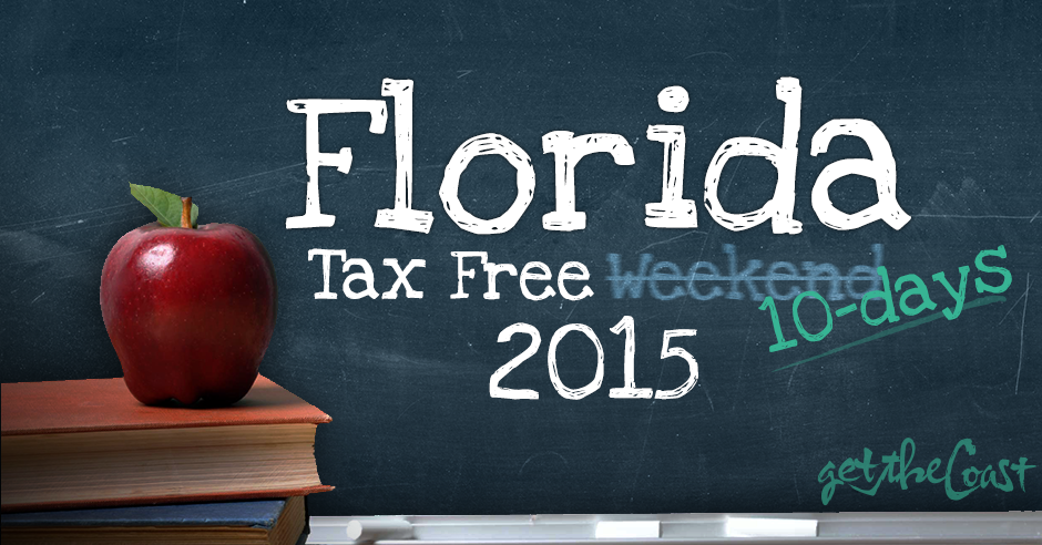 2015 Florida Tax Free Holiday Weekend graphic