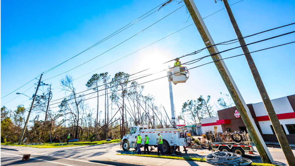 Crews are working throughout Bay, Washington and surrounding counties to restore power