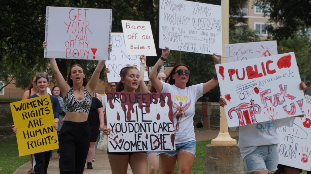 Protestors In Fort Walton Beach March Against Roe V Wade Reversal