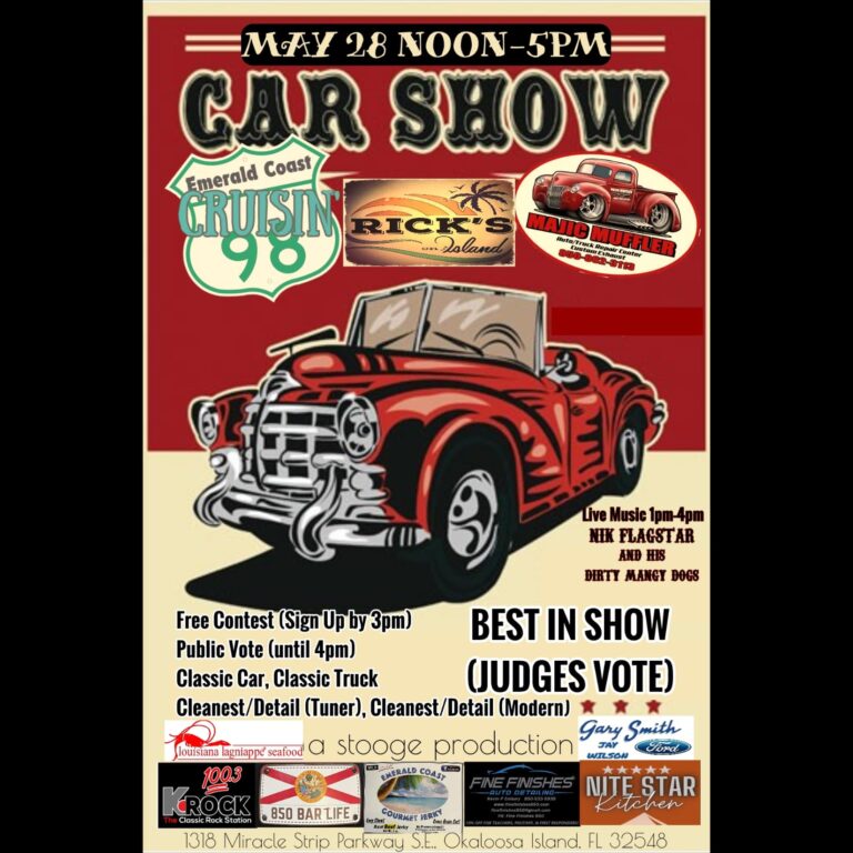Emerald Coast Cruisin' 98 Car Show at Rick's On The Island Get The